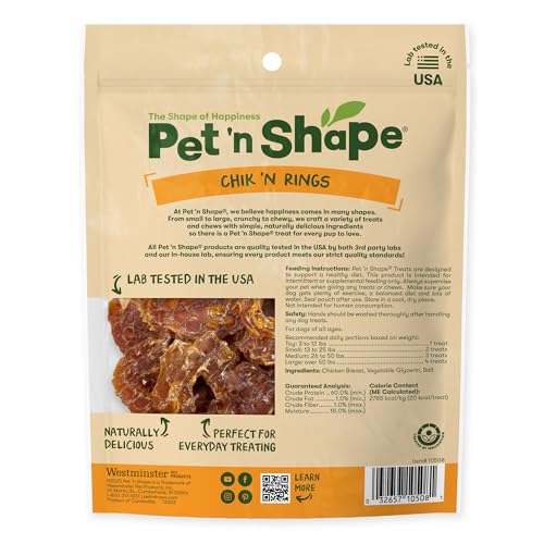 Pet 'n Shape Chik 'n Rings poulet naturel en friandise sans céréales.
