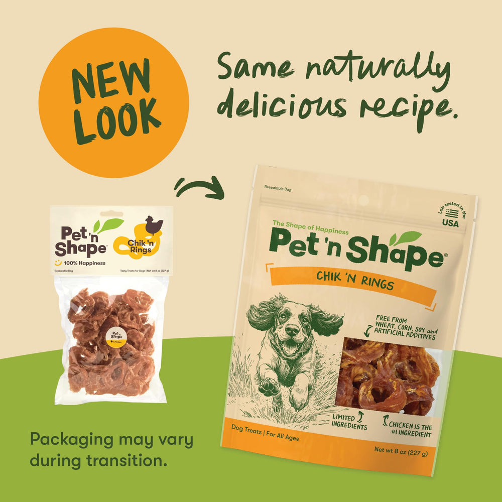 Friandise Pet 'n Shape formulée sans additifs artificiels pour une dégustation pure.