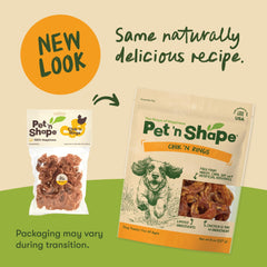 Friandise Pet 'n Shape formulée sans additifs artificiels pour une dégustation pure.