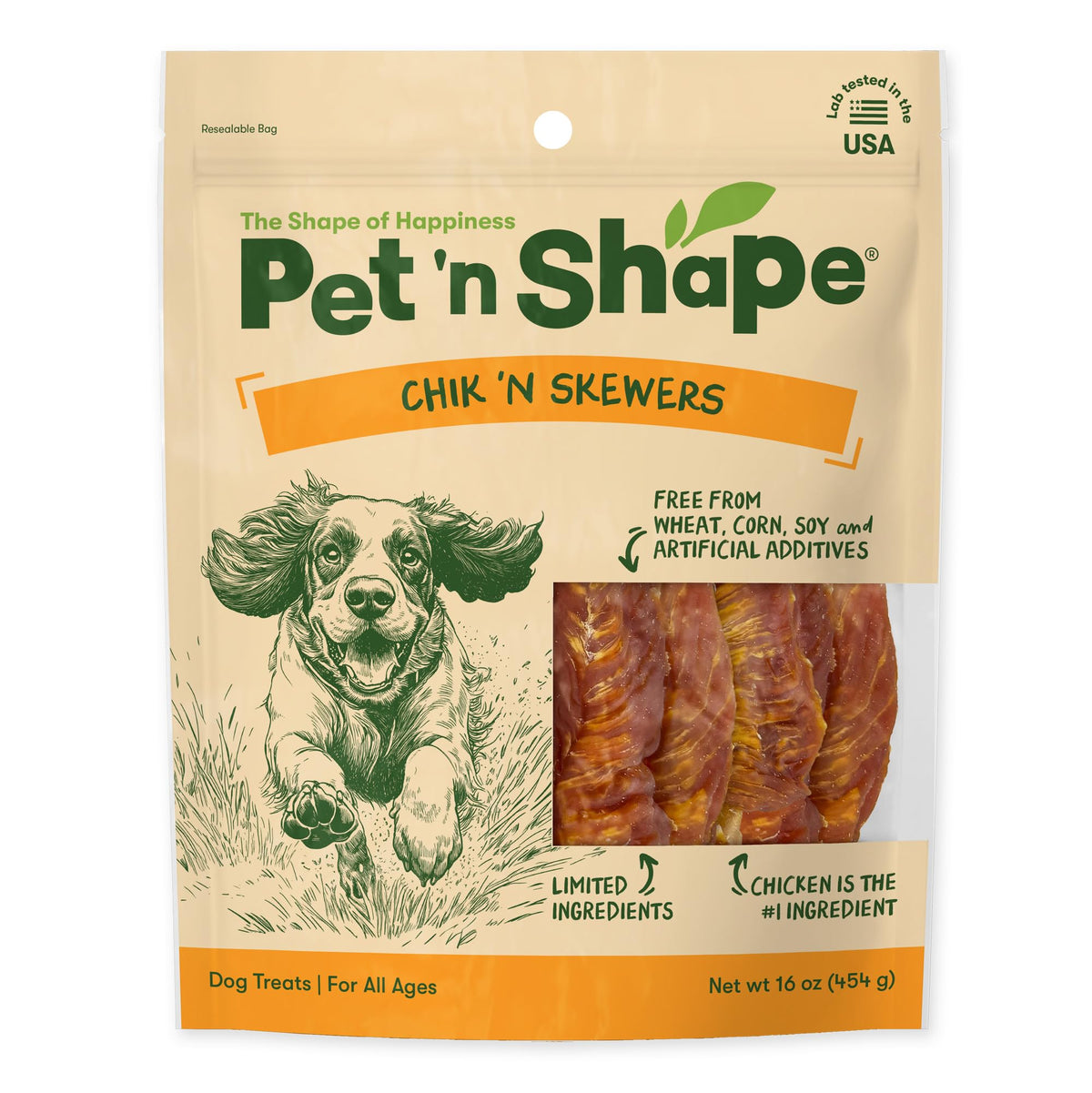 Pet 'n Shape emballage réutilisable préservant la fraîcheur des friandises.