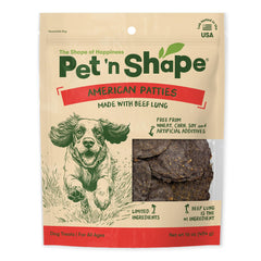 Pet 'n Shape galettes poumons boeuf, récompense naturelle pour l'entraînement.