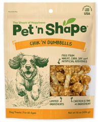 Friandises Pet 'n Shape halteres poulet, boules croustillantes comme récompense délicieuse.