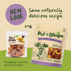 Pet 'n Shape: morceaux poulet patate douce, friandise tendre idéale pour l'entraînement.