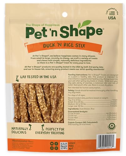 Pet 'n Shape Sans Additifs ni Colorants Artificiels, friandise saine.