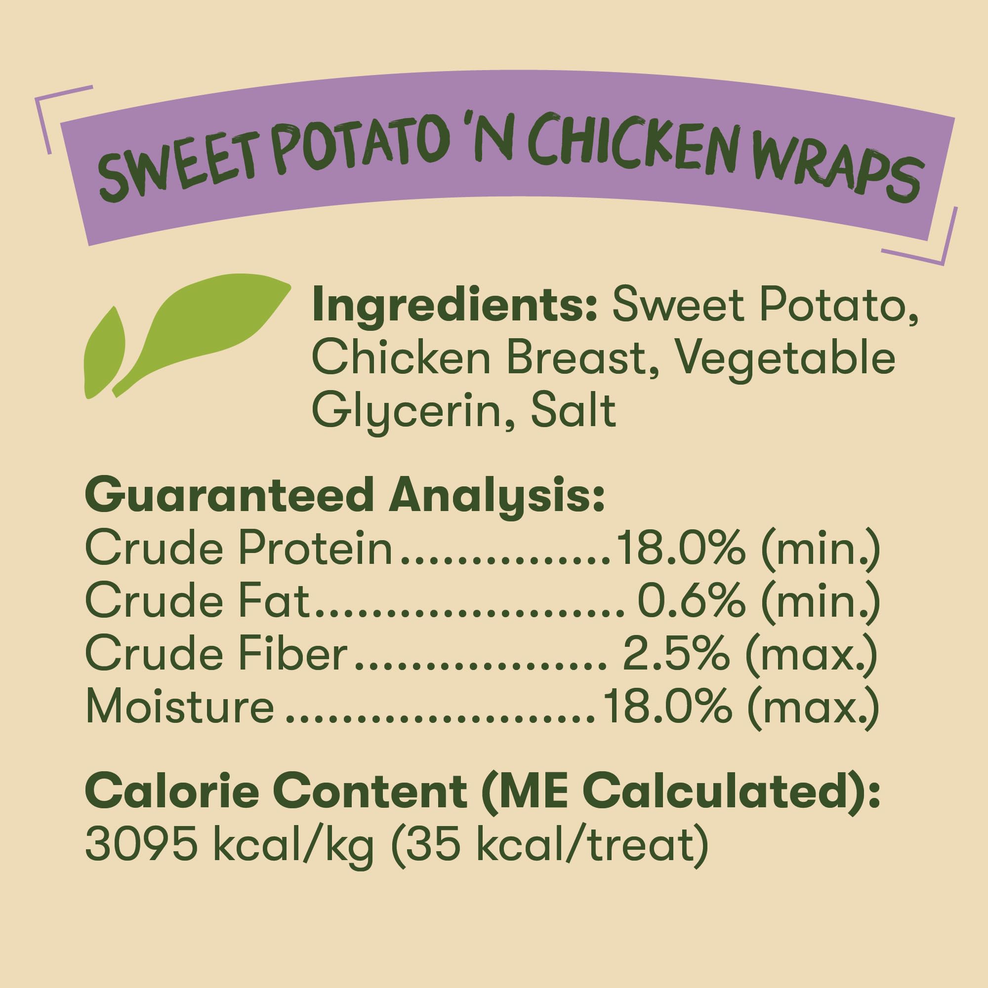 Pet 'n Shape: sans additifs colorants artificiels patate douce, option plus naturelle.