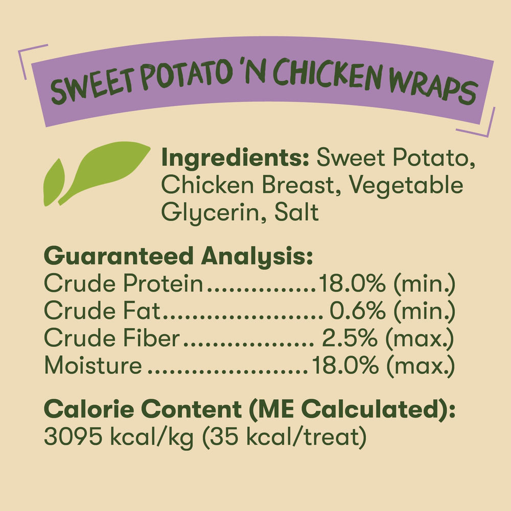 Pet 'n Shape: sans additifs colorants artificiels patate douce, option plus naturelle.