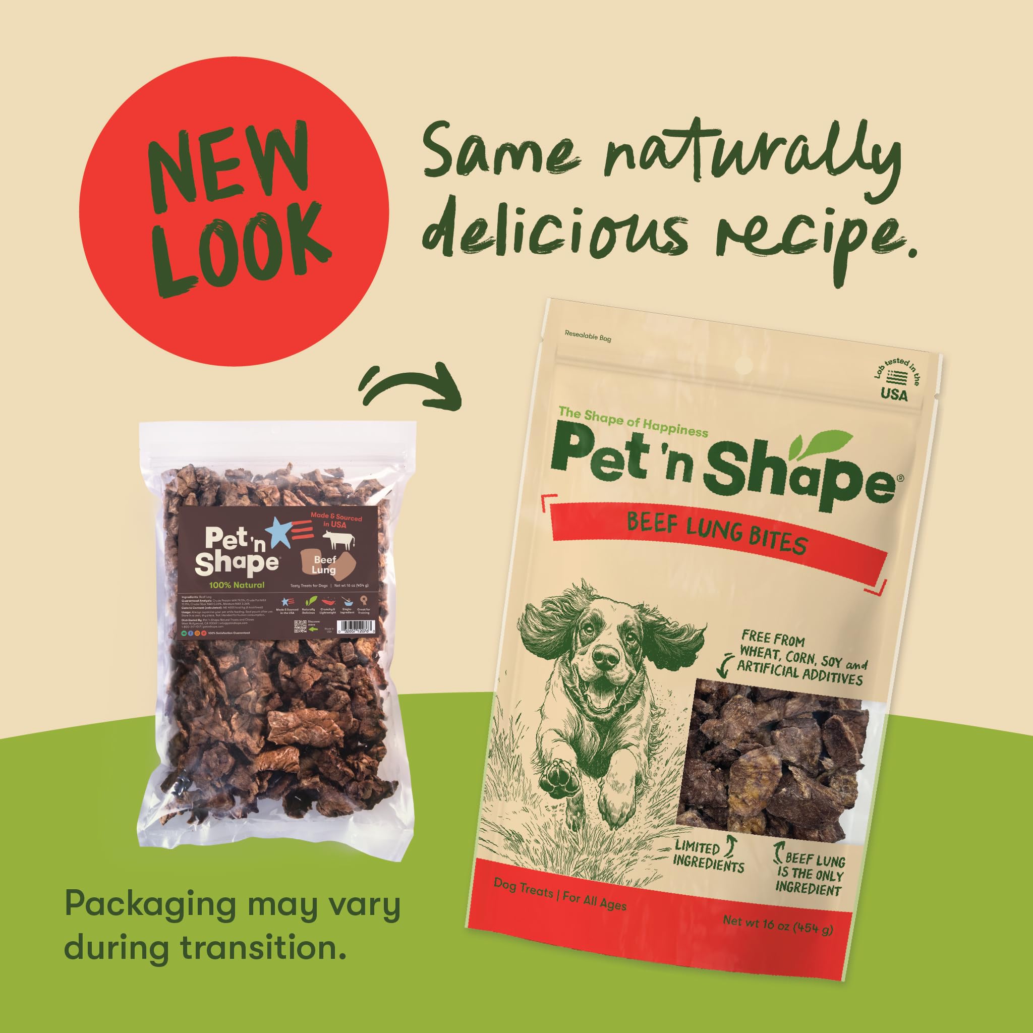 Pet 'n Shape sans cereals, sans ble, sans soja et sans mais.