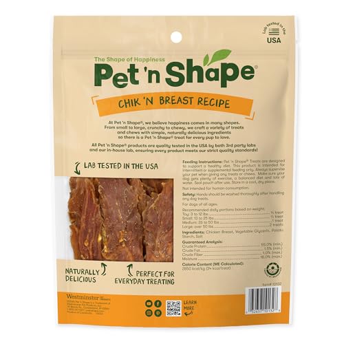 Pet 'n Shape tranche protéine de poulet entourant cuir brut.