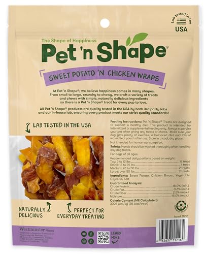 Pet 'n Shape: tranches poulet patate douce, source de protéines maigres et saveur naturelle.