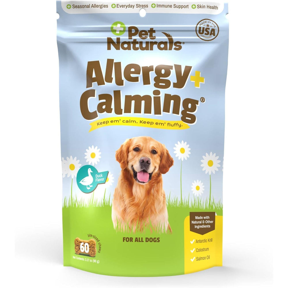 bouteille Pet Naturals Allergy Plus Calming pour chiens, soutien peau et calme