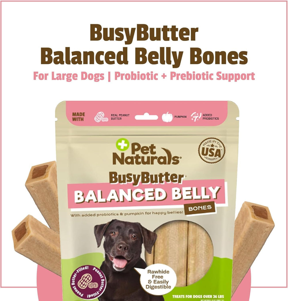 BusyButter avec citrouille soutient l équilibre intestinal et la consistance des selles.