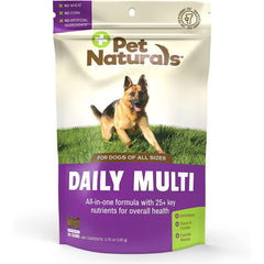 Flacon Pet Naturals Daily Multi, soutien quotidien des nutriments pour chien.