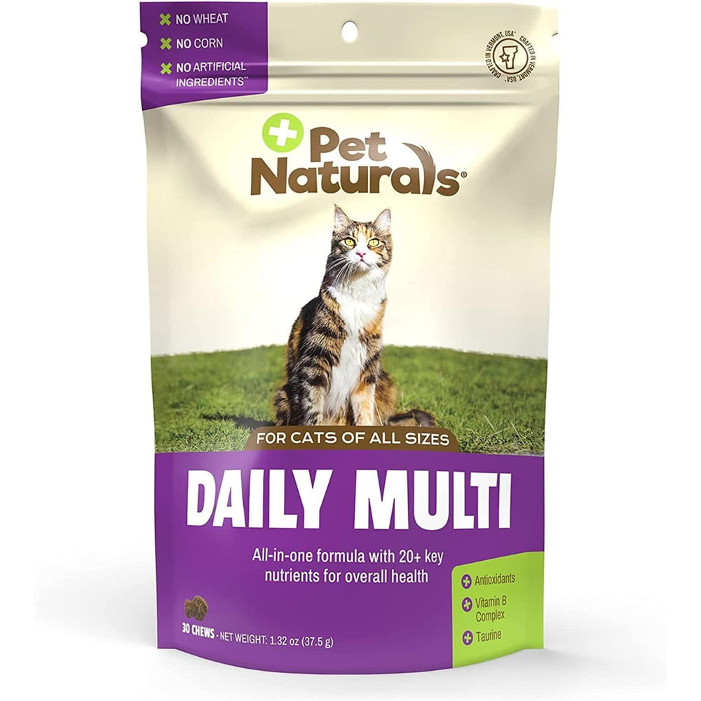 Pet Naturals Daily Multi pour chats : boîte visible, complément nutritionnel pratique.