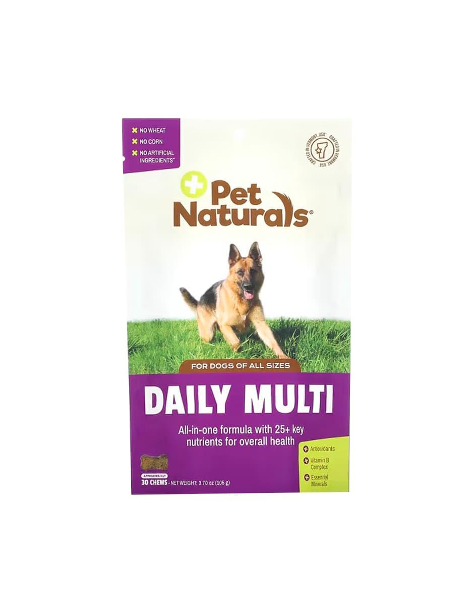 Utilisation quotidienne facile, Pet Naturals Daily Multi peut soutenir la vitalité générale.