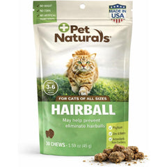 Pet Naturals Hairball Relief bouchées foie poulet pour soutien digestion et pelage sain.