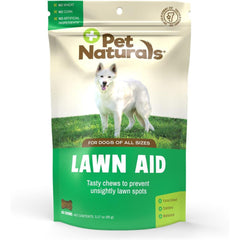 Pet Naturals Lawn Aid: bouteille montrant les friandises pour chiens.