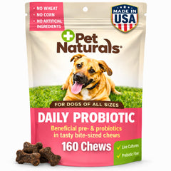 Pet Naturals bouchée probiotiques saveur canard pour digestion équilibrée chez le chien