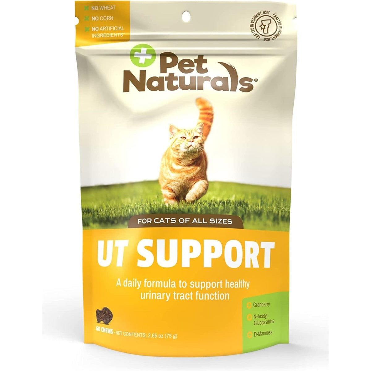 Pet Naturals UT Support, bouchées souples au poulet, soutien quotidien du système urinaire.