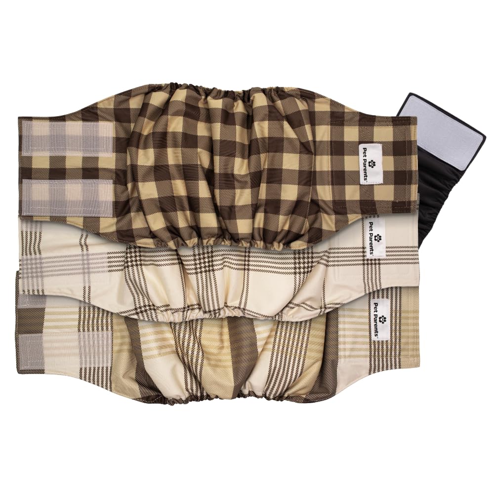 Bandes ventrales Pet Parents pour chien mâle, confortables et ajustables.
