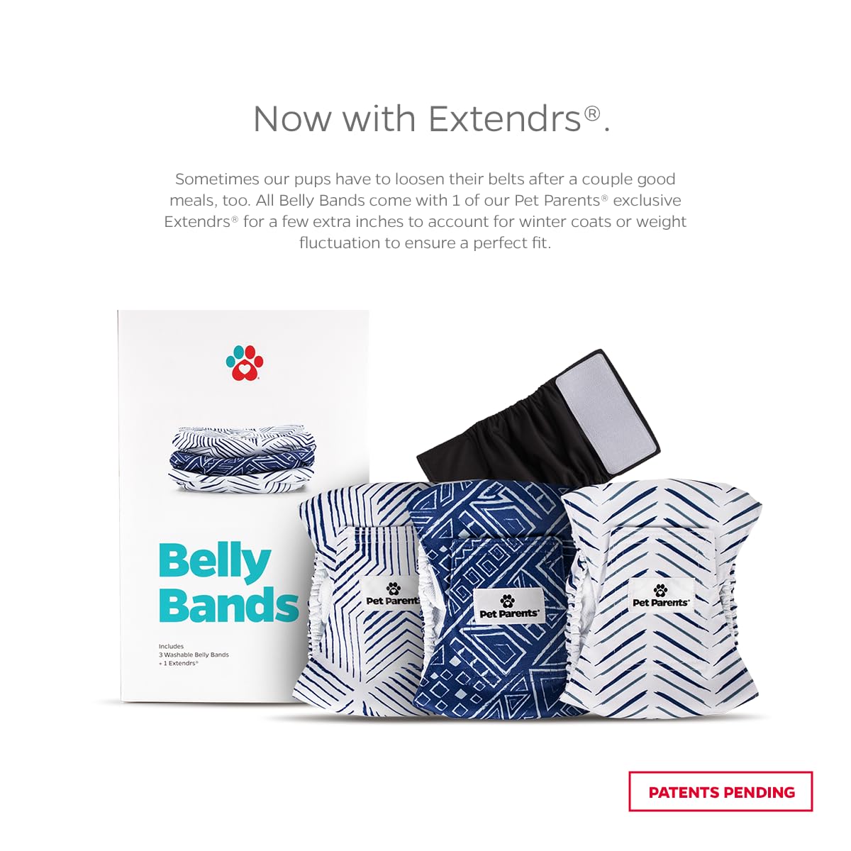 Pet Parents bandes-ventre-chien-male lavables pack rouge, solution pratique et économique.