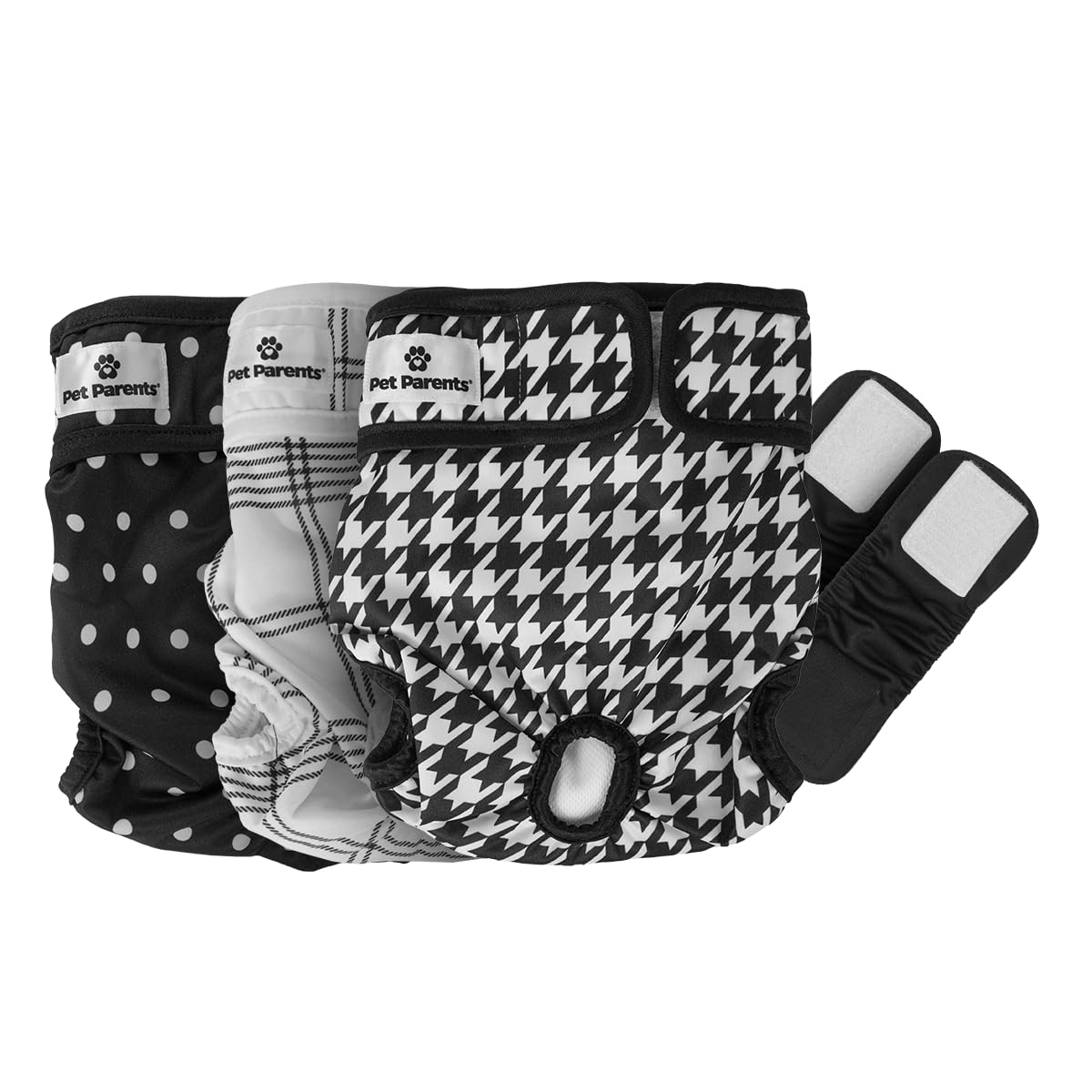 Couches lavables Pet Parents, pack 3, pratique et économique.