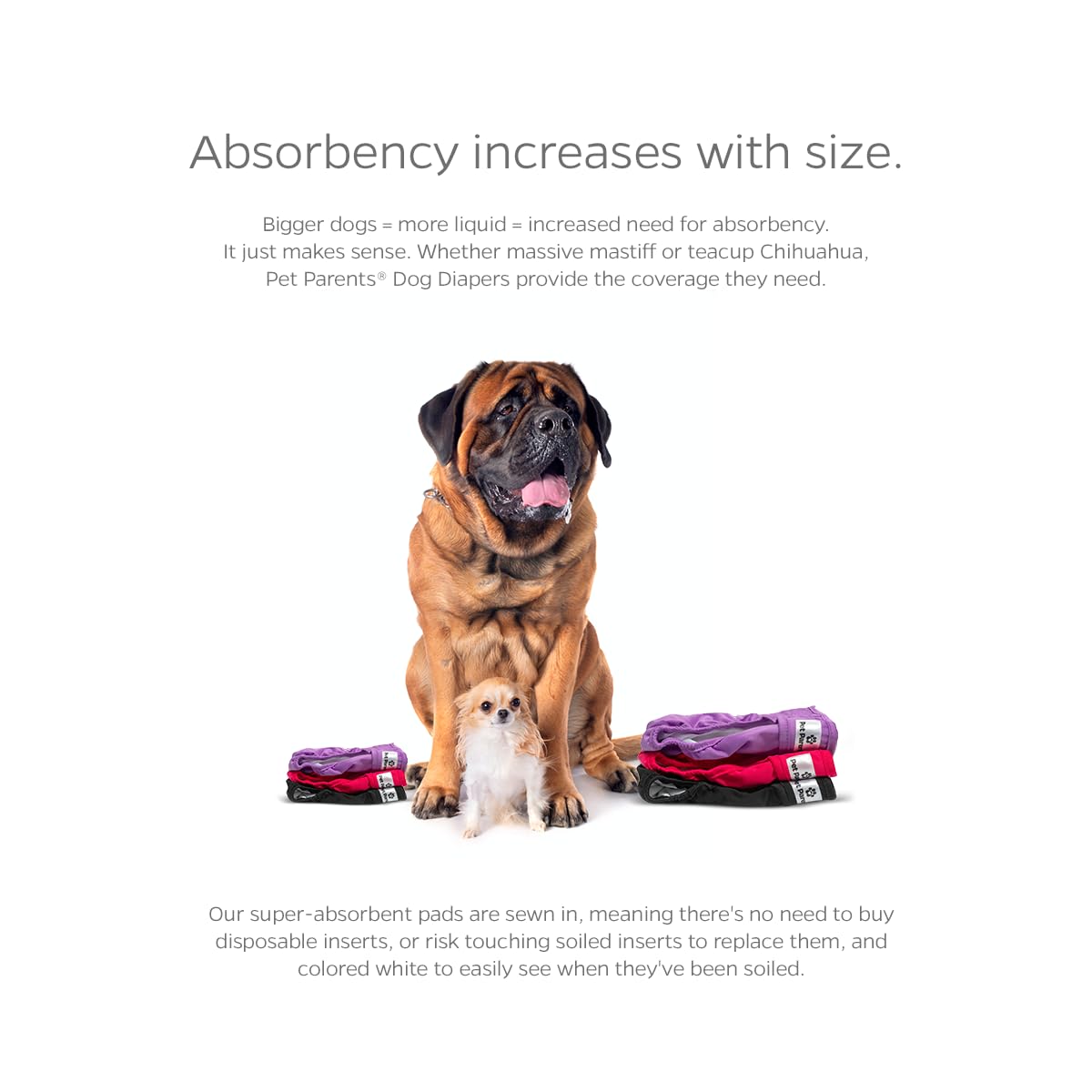 Guide de taille Pet Parents, aide à choisir la dimension adaptée.
