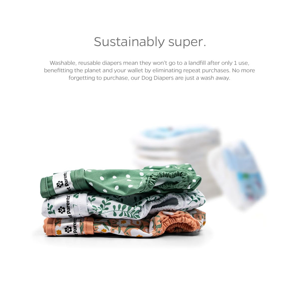 Taille petite Pet Parents Daisy adaptée pour tour de taille 9 à 15 pouces.