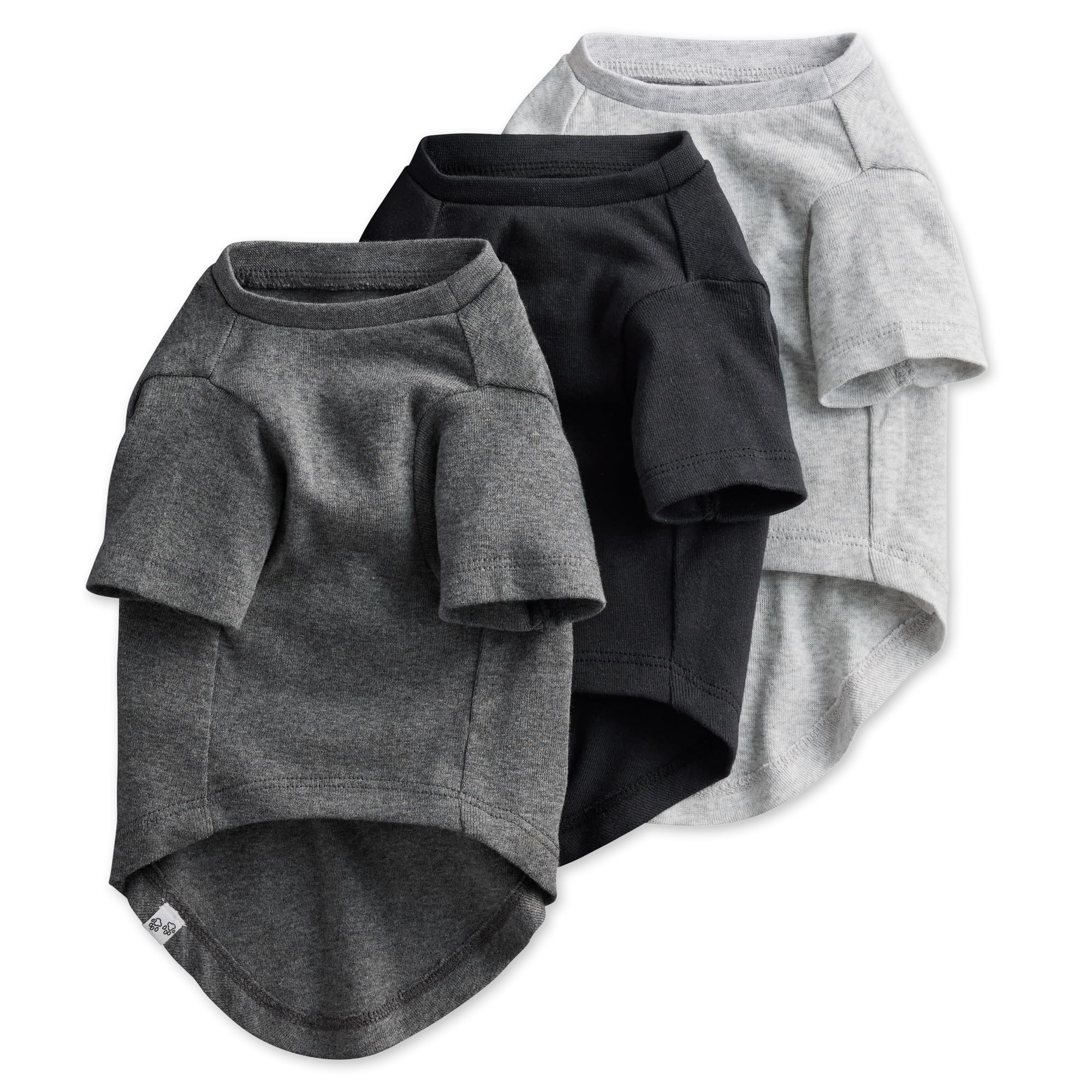 Pet Passion Toby, ensemble T-shirts chien gris ombré, confort quotidien pour vos balades.