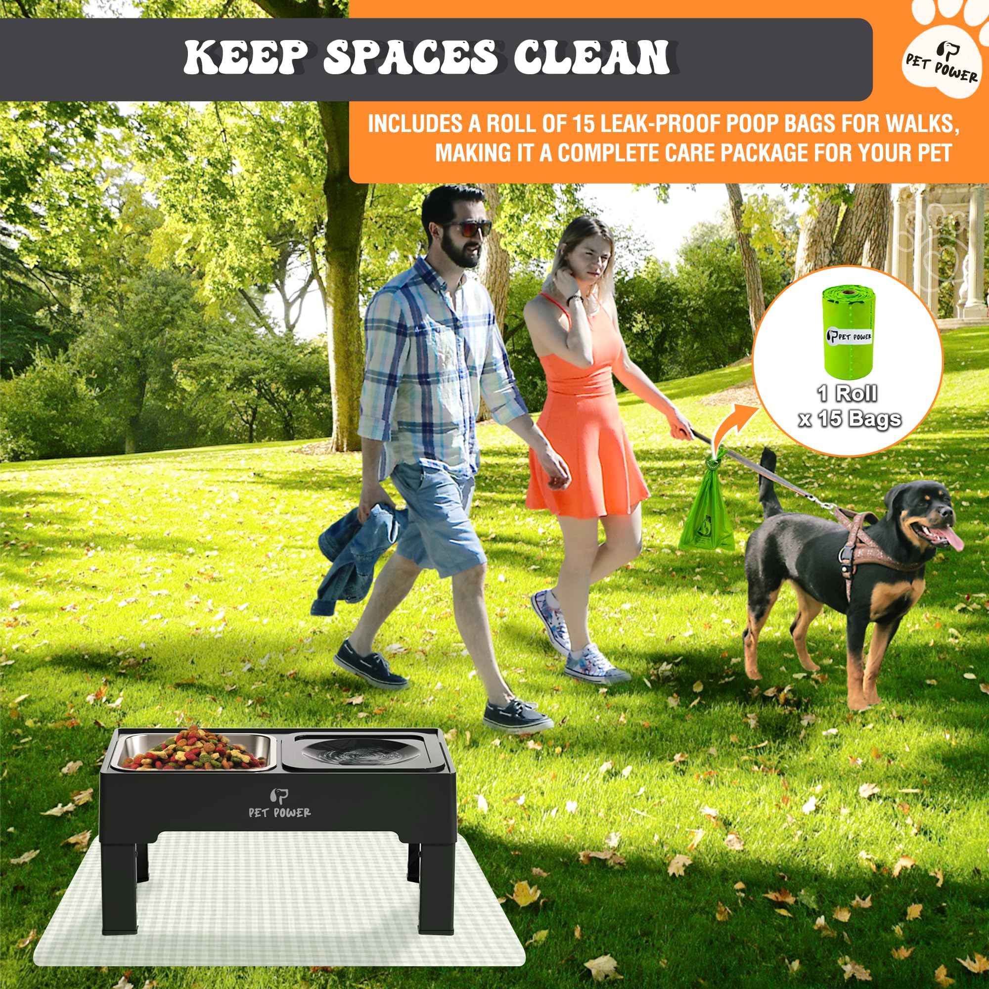 PET POWER bol d'eau anti-débordement avec disque flottant pour moins d'éclaboussures.