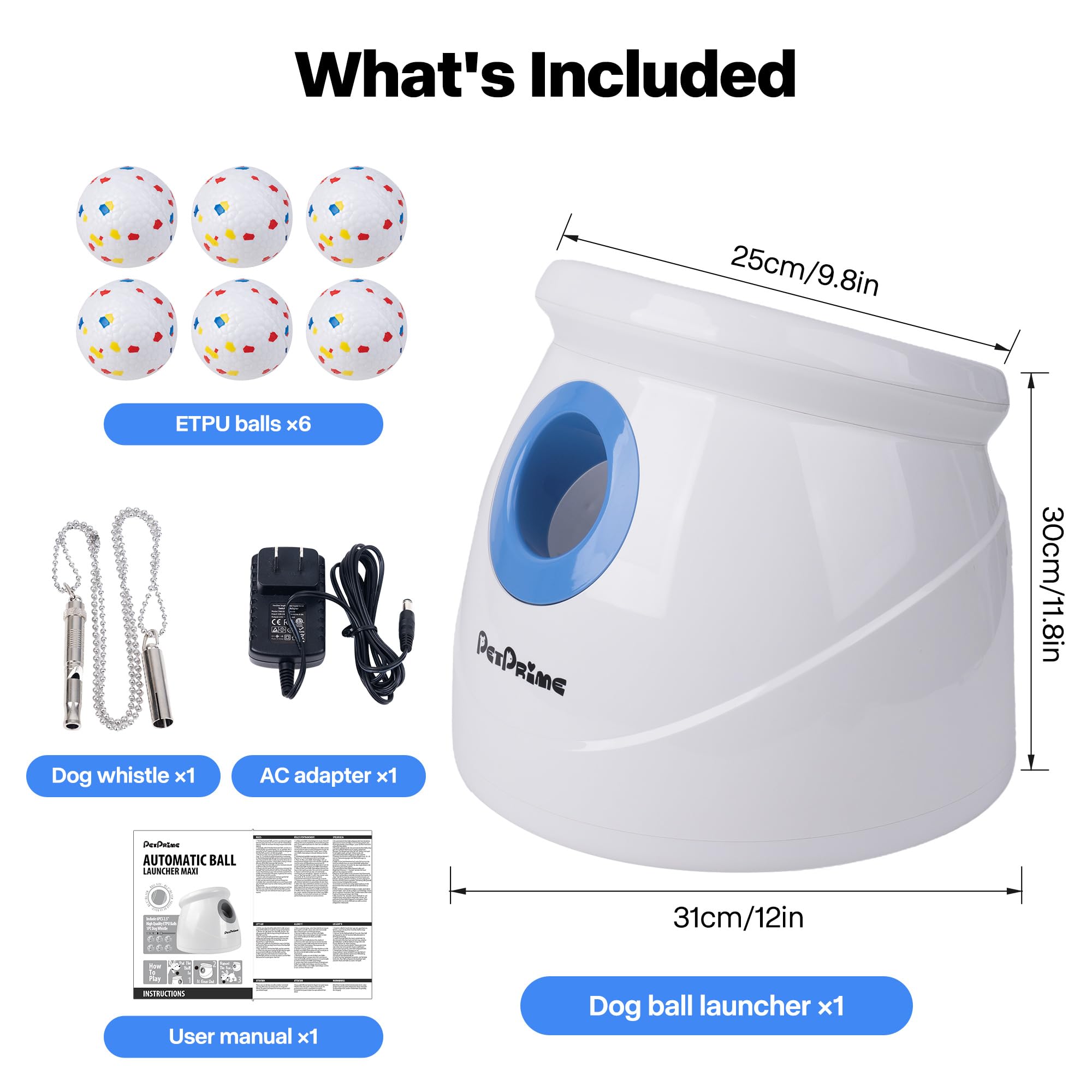 Kit complet Pet Prime avec lanceur, adaptateur et 6 balles.