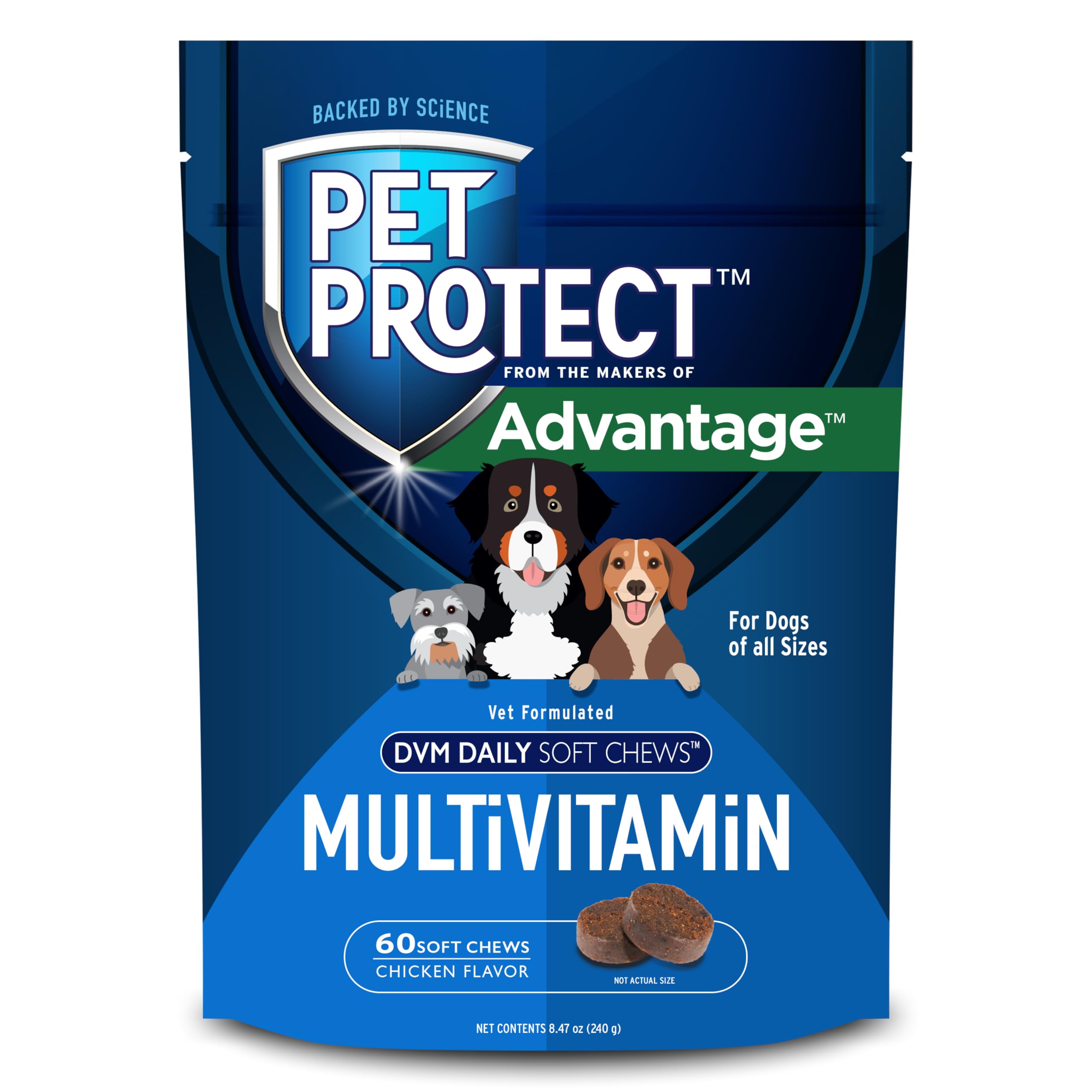 Pet Protect multivitamine pour chien, photo-pack: soutien quotidien pour chiens actifs