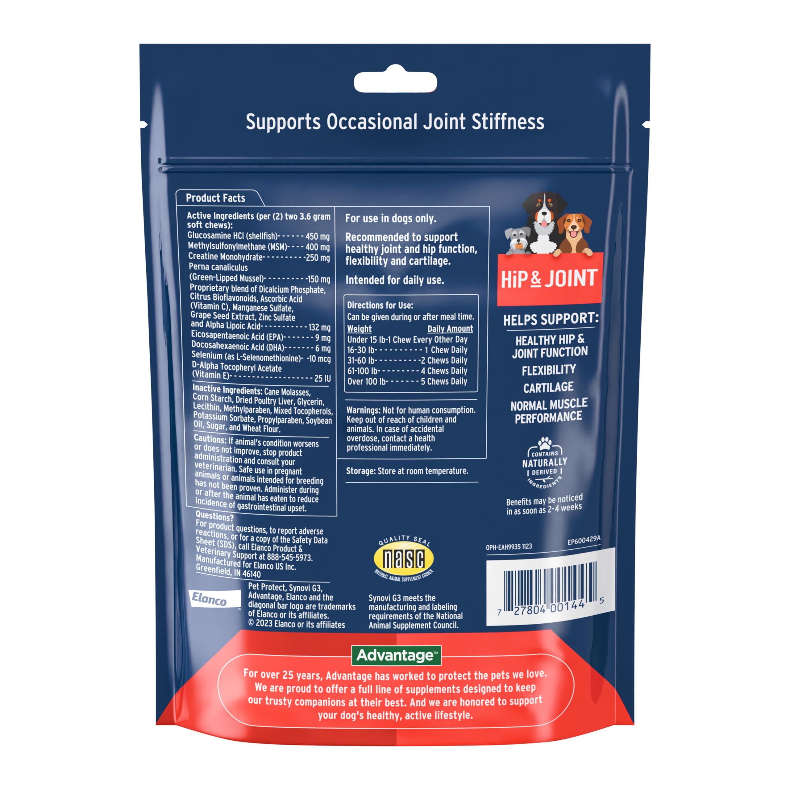 Pet Protect Synovi G3 formule vétérinaire pour articulations chiens.