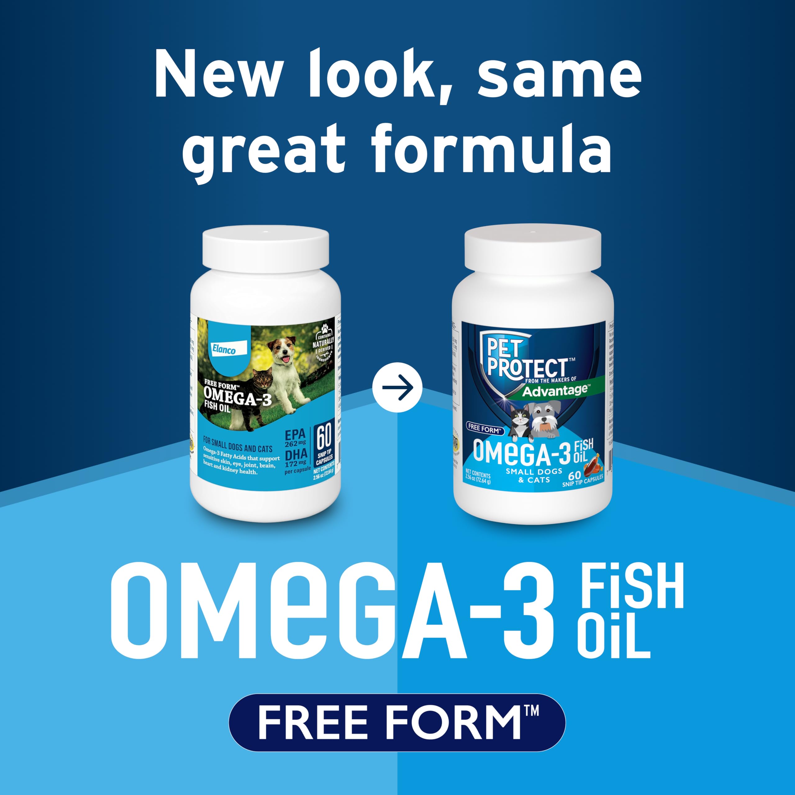 Etiquette Pet Protect Omega-3, informations claires sur la formule