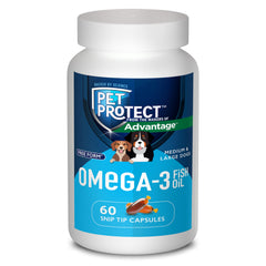 Pet Protect Omega-3 huile d'anchois pour chien moyen, soutien potentiel à la mobilité