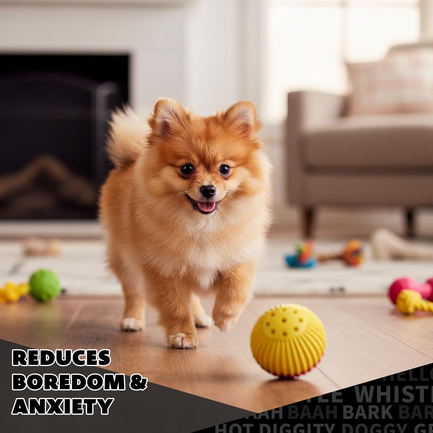 Pet Qwerks Babble Ball grande taille: idéal pour chiens plus de 25 livres.