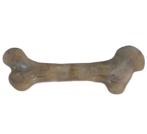 Pet Qwerks Dinosaur BarkBone bacon 6,5 pouces, jouet durable pour mâcheurs déterminés au quotidien.