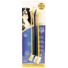 Brosse Pet Republique Duo, tête grande, accès facile aux molaires des grands chiens.