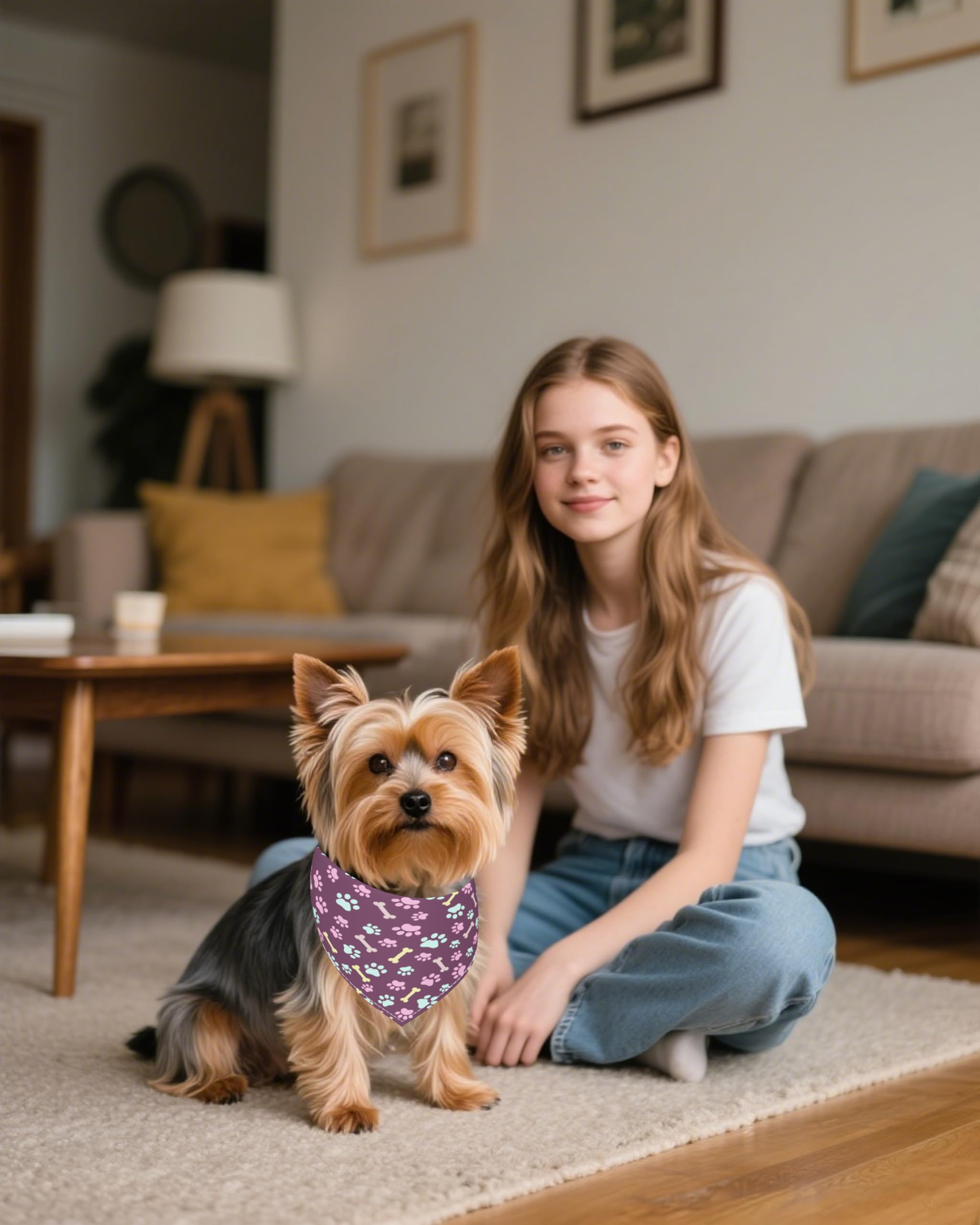 PET SHOW bandanas motif patte – idéal comme accessoire de grooming et fête.