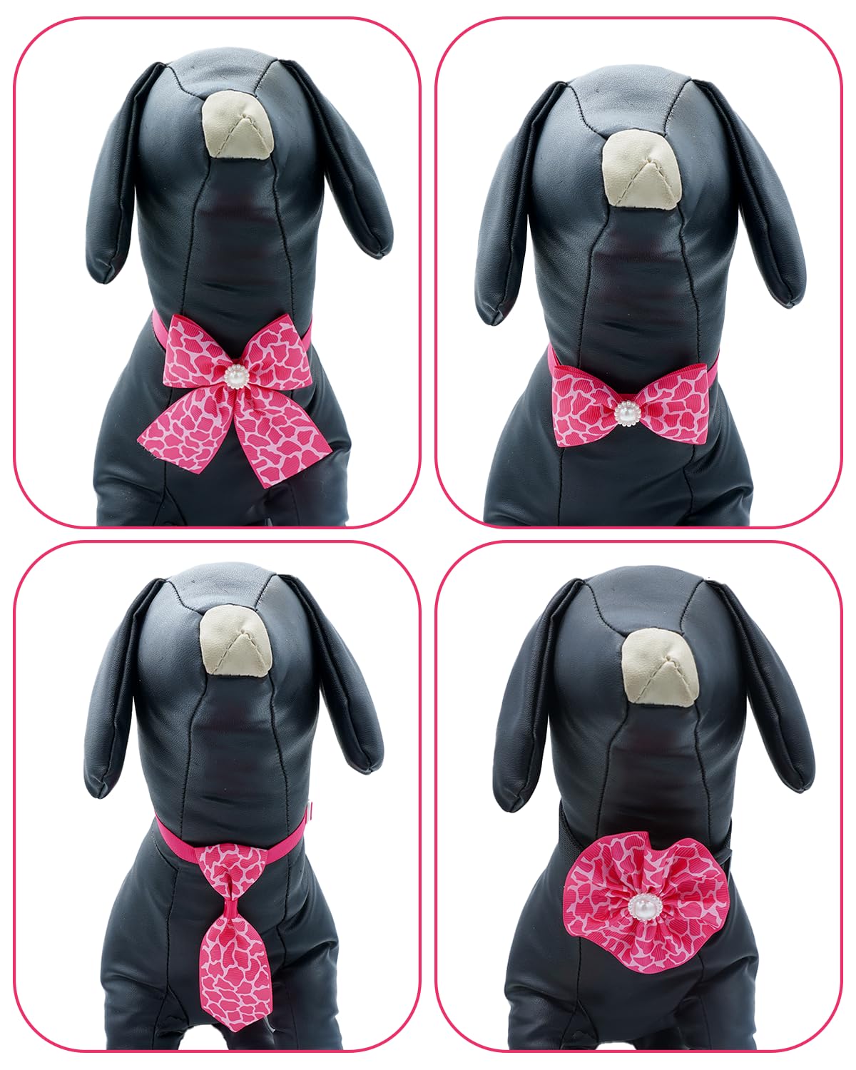 PET SHOW – Assortiment de noeuds sur collier petit, idéal pour plusieurs animaux.