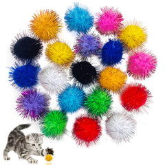 PET SHOW balles scintillantes pour chats d’intérieur, parfaites pour le jeu.