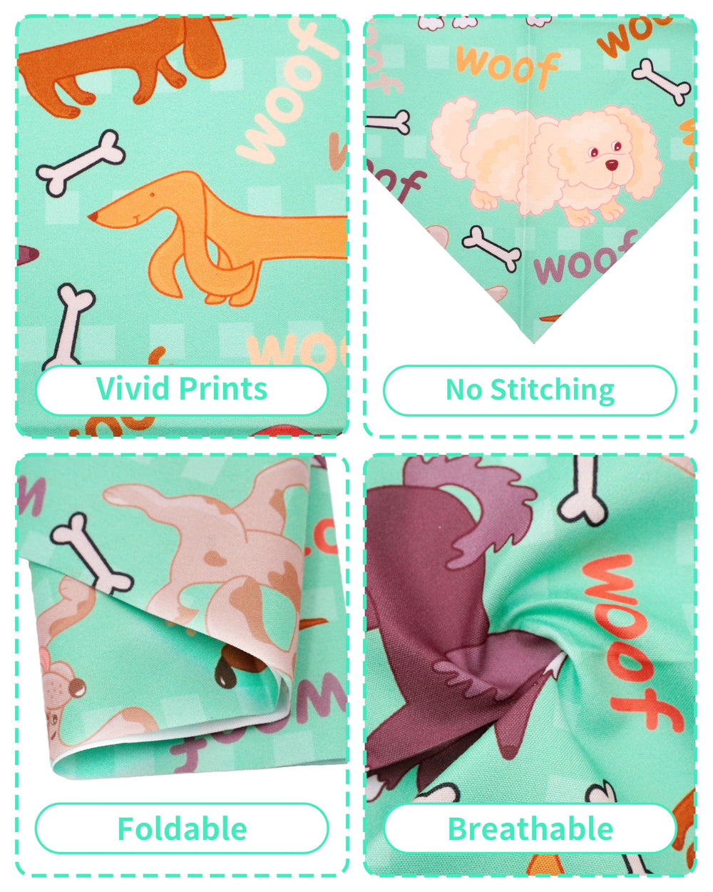 PET SHOW bandana chien tailles S-M-L, s'adapte à toutes morphologies.