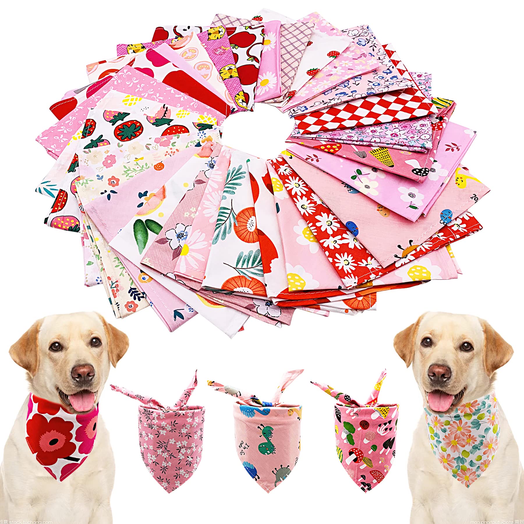 Bandana PET SHOW petit chien fruits rouges, couleur vive pour sorties.