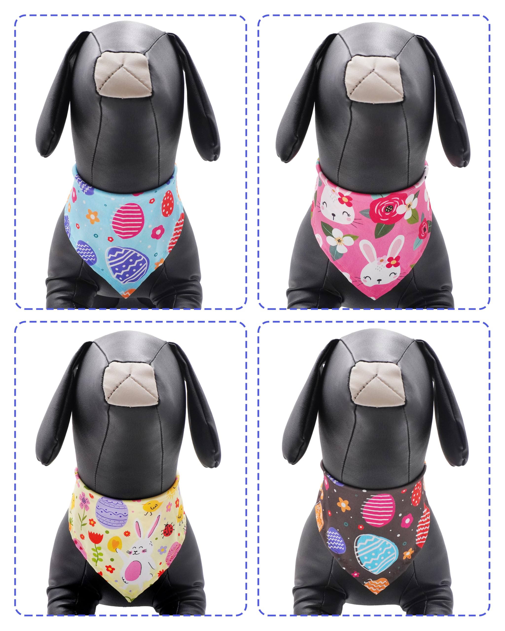 Bandanas PET SHOW design Paques avec oeufs et lapin