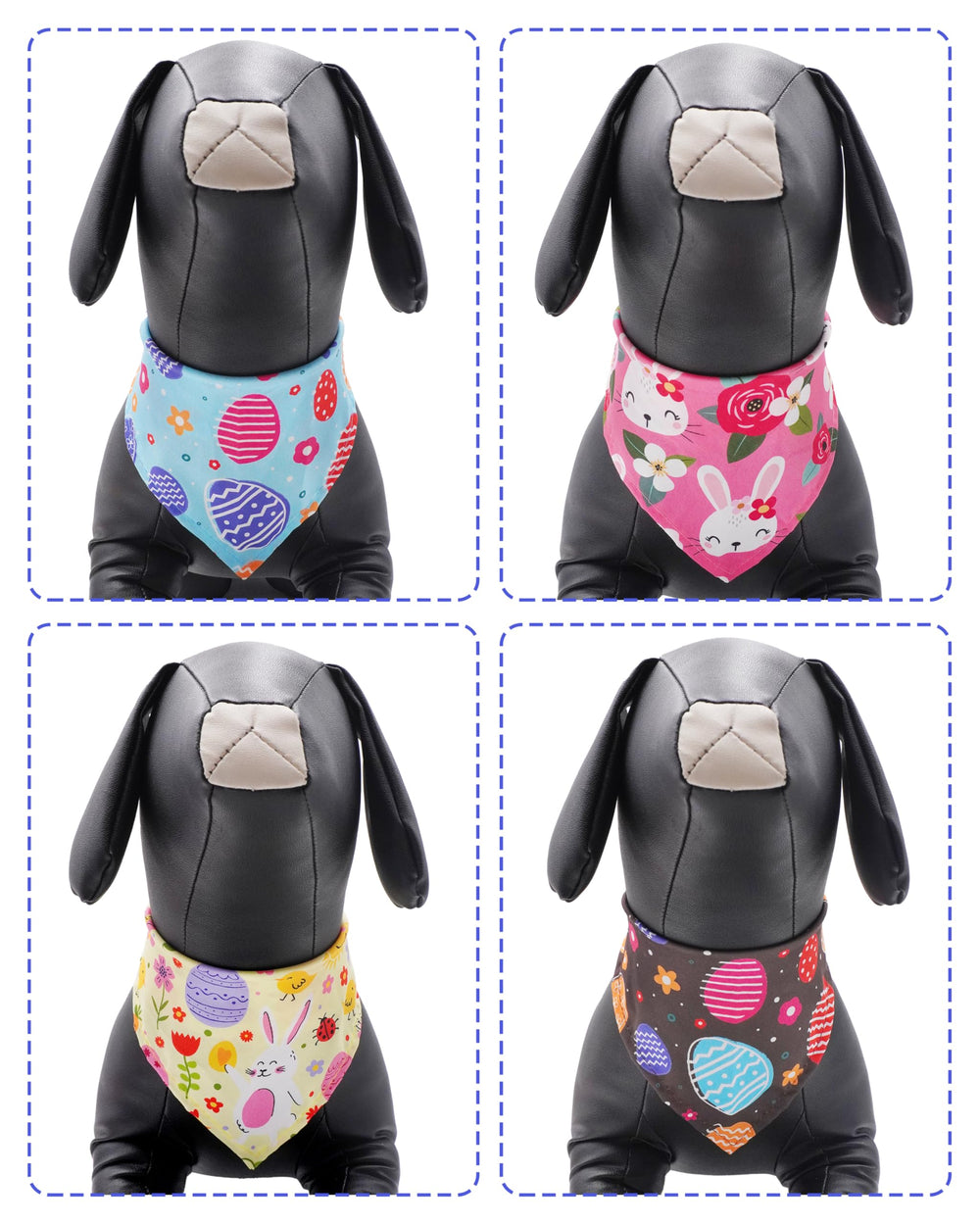 Bandanas PET SHOW design Paques avec oeufs et lapin