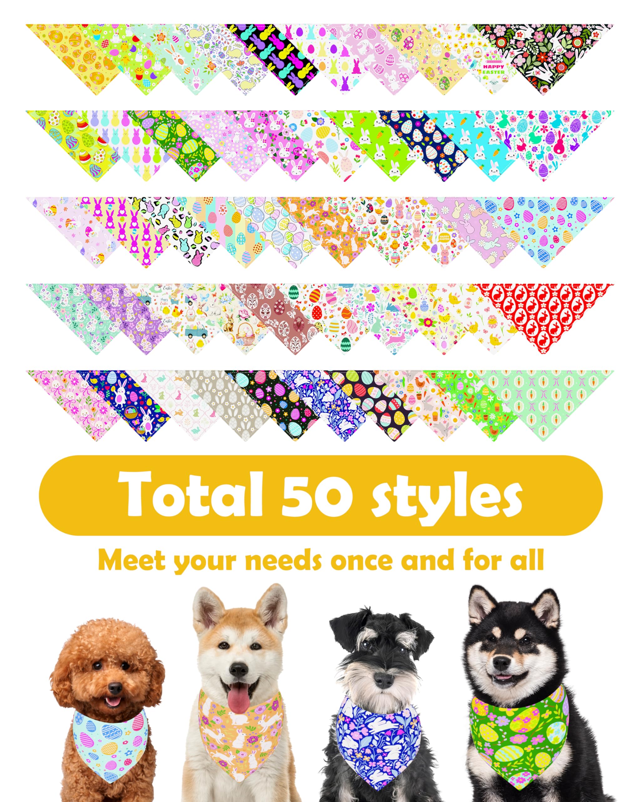 Bandanas PET SHOW format moyen chien, taille adaptée