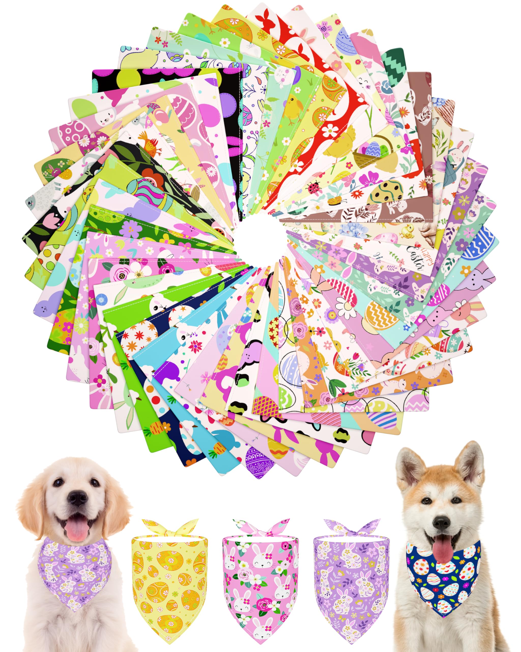 Bandanas PET SHOW de Pâques, paquet de 50, pratique pour partager