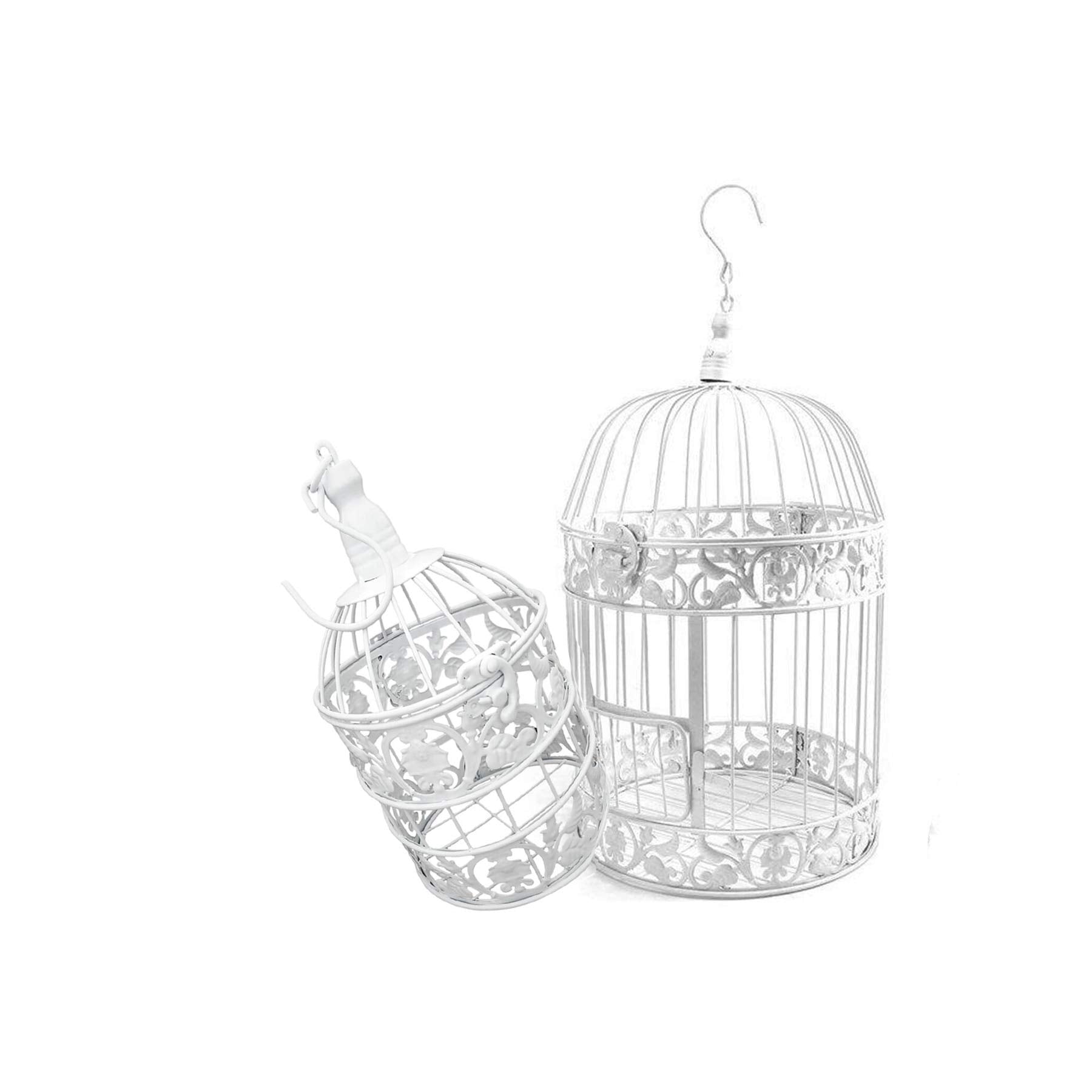 PET SHOW cages rondes en métal noir et blanc, décor mural polyvalent pour intérieur et extérieur.