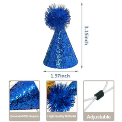PET SHOW chapeau petit chien bleu, accessoire léger pour célébrations