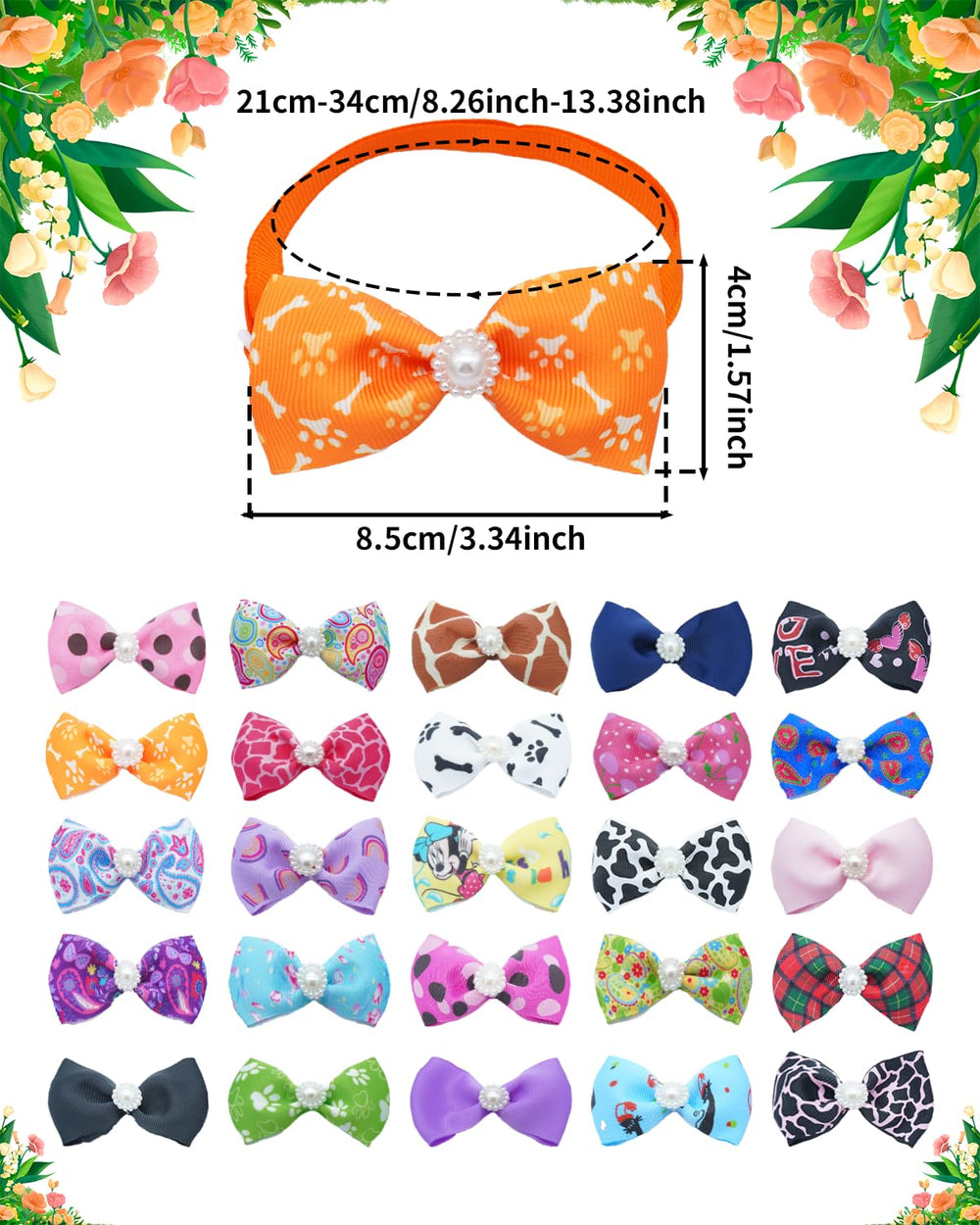 PET SHOW – Noeud boucle sur collier petit, attache rapide et style discret.