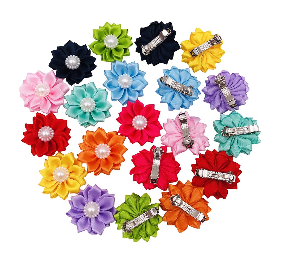 PET SHOW noeud-fleur petit-chien barrette française pour une allure chic.